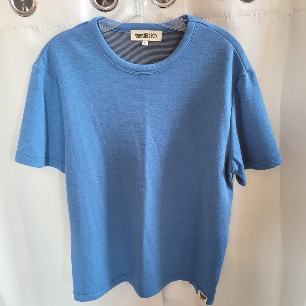 Merino.tech Base Layer Mens Shirt Medium 100% Organic Merino Wool Gorpcore 21640